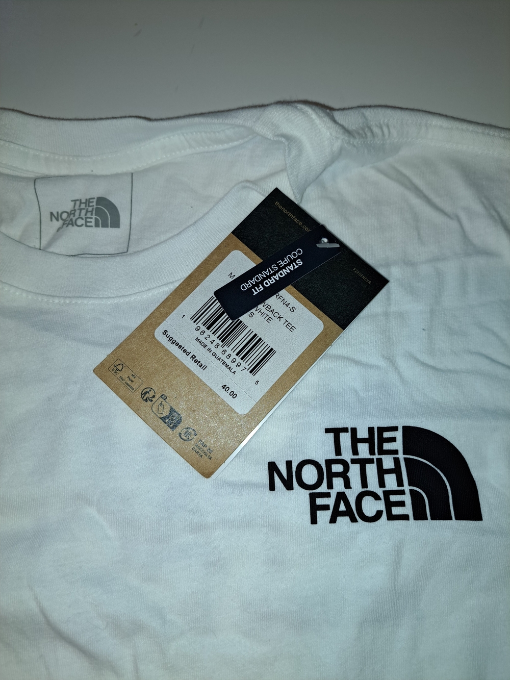 The North Face White Tee with Black Logo